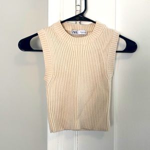 Zara cropped knit tank